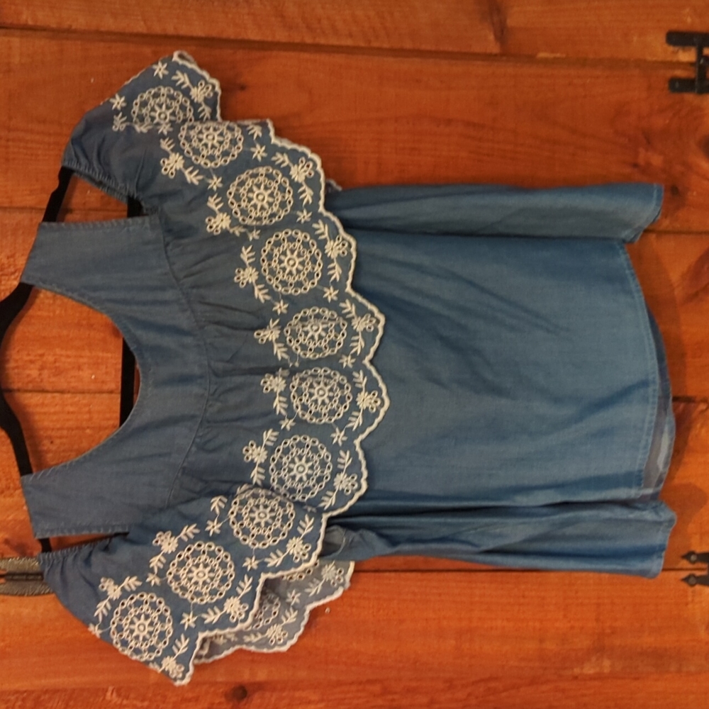 Cold shoulder ruffle sleeve top